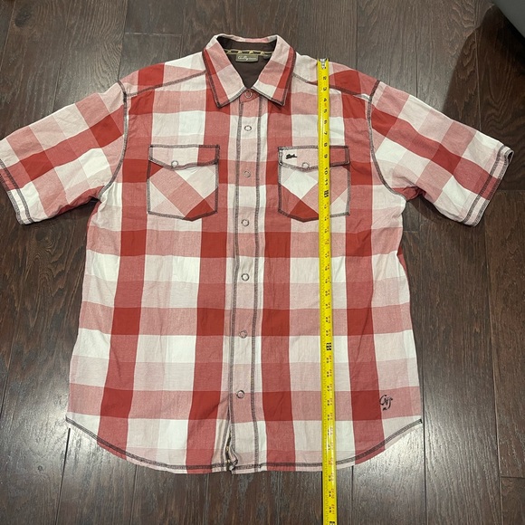 Mens A Tiziano Shirt Size 2 XL Snap Button Down Shirt  100% Cotton Plaid - Picture 2 of 6